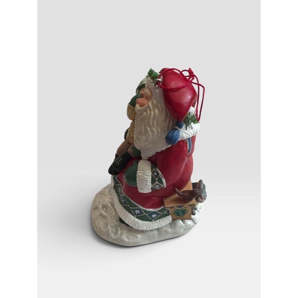 2004 Hallmark Keepsake Ornament Sitting on Santa's Lap Christmas 3.75" - Picture 2 of 7